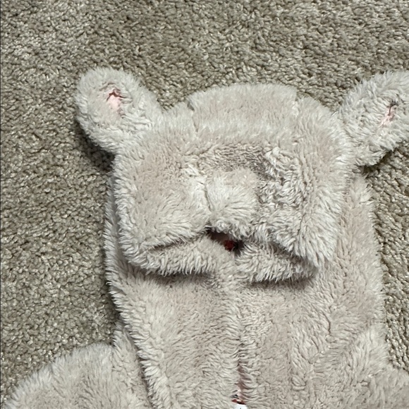 Baby Boden Newborn bunting snowsuit cream color teddy bear ears - Picture 2 of 6